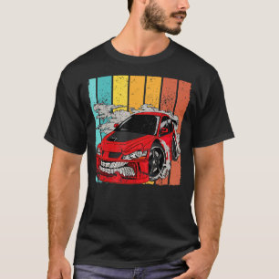 Vintag Drift Car Retro Driving Racecar Motiv T-Shirt