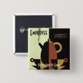 Vintag Drinks Getränke Kaffeepuppe mit Cups Button (Vorne & Hinten)