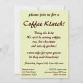 Vintag Drinks Getränke Kaffeepuppe mit Cups Einladung (Rückseite)