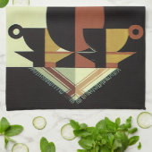 Vintag Drinks Getränke Kaffeepuppe mit Cups Geschirrtuch (Gefaltet)