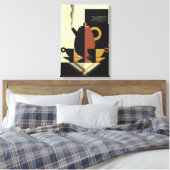 Vintag Drinks Getränke Kaffeepuppe mit Cups Leinwanddruck (Insitu (Schlafzimmer))