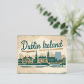 Vintag Dublin, Irland Postkarte (Stehend Vorderseite)