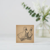 Vintag Duck Art Two Ducks Illustration Begleitkarte (Stehend Vorderseite)