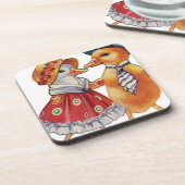 Vintag Duck Couple Untersetzer (Linke Seite)