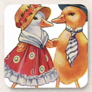 Vintag Duck Couple Untersetzer