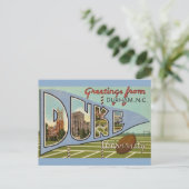 Vintag Duke U Postkarte (Stehend Vorderseite)