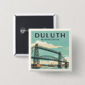 Vintag Duluth Minnesota Button (Vorne & Hinten)