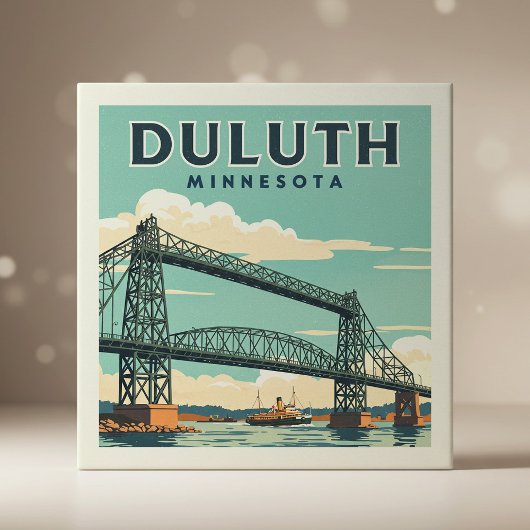 Vintag Duluth Minnesota Fliese