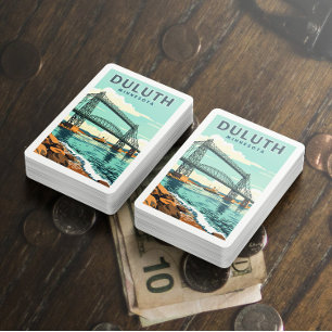 Vintag Duluth Minnesota Spielkarten