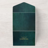 Vintag Dunkelgrün All In One Einladung (Außenbereich)