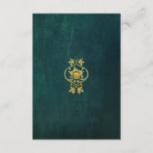 Vintag Dunkelgrün Begleitkarte (Rückseite)