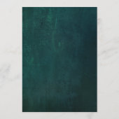 Vintag Dunkelgrün Menükarte (Rückseite)