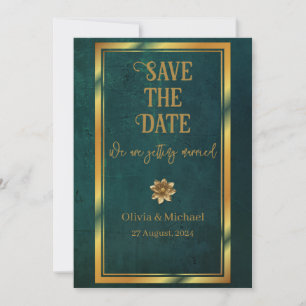 Vintag Dunkelgrün Save The Date