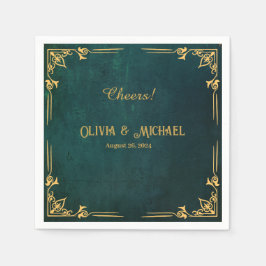 Vintag Dunkelgrün Serviette