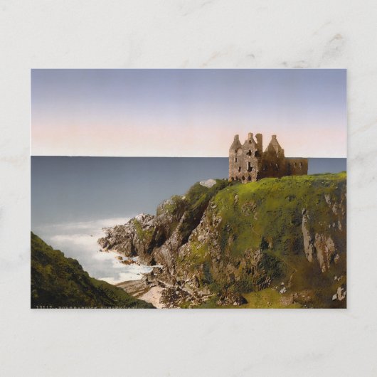 Vintag Dunskey Castle Scotland Postkarte (Vorderseite)