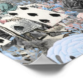 Vintag Dusty Blue Alice im Wunderland Wedding Poster (Ecke)