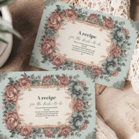Vintag Dusty Blue Art Nouveau Viktorianisch Bridal