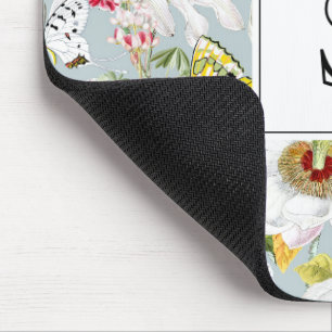 Vintag Dusty Blue Mariposa Mit Monogramm Mouse Pad Mousepad
