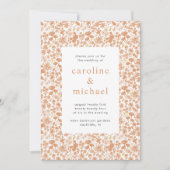 Vintag Dusty Pink Ditzy Floral Wedding Einladung (Vorderseite)
