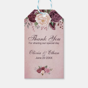 Vintag Dusty Rose Bouquet Geschenkanhänger