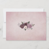 Vintag Dusty Rose Floral Geometric Dankeskarte (Rückseite)