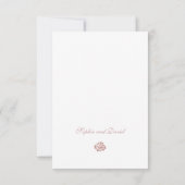 Vintag Dusty Rose Lace Wedding RSVP Karte (Rückseite)