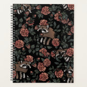Vintag Dusty Rose Raccoons Planer (Vorderseite)
