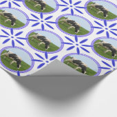 Vintag Dutch Tiles Delsoftware Cow Holland Geschenkpapier (Ecke)