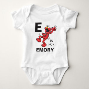 Vintag - E ist für Elmo Name hinzufügen Baby Strampler