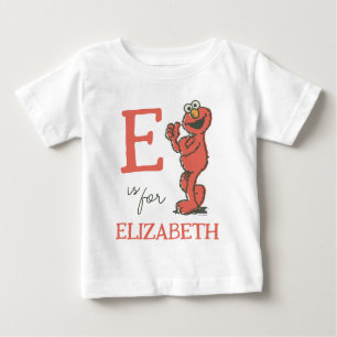 Vintag - E ist für Elmo Name hinzufügen Baby T-shirt