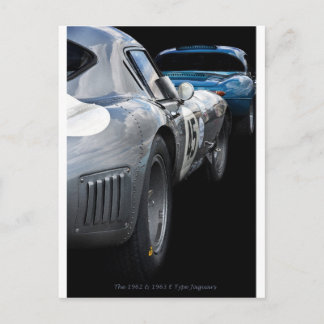 Vintag E Typ Jaguars Postkarte