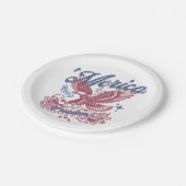Vintag Eagle Patriotic America Pappteller (Schrägansicht)