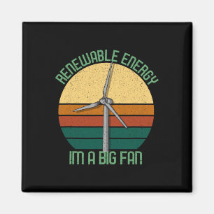 Vintag Earth Day Renewable Energy - Ich bin ein gr Magnet