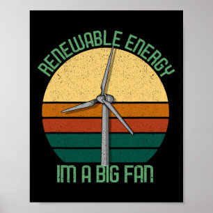 Vintag Earth Day Renewable Energy - Ich bin ein gr Poster