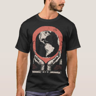 Vintag Earth Guardian Weltweite Einheitskunst T-Shirt