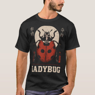 Vintag Eastern Ladybug Viel Glück Insect Portrai T-Shirt