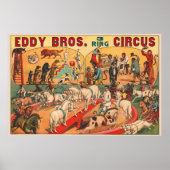 Vintag Eddy Brothers Circus Poster (Vorne)