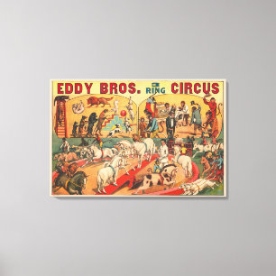 Vintag Eddy Brothers Circus Poster Leinwanddruck