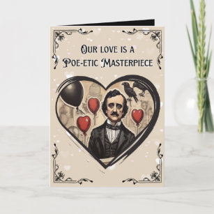 Vintag Edgar Allan Poe Valentine's Day Karte