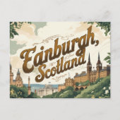 Vintag Edinburgh Charm Postkarte (Vorderseite)