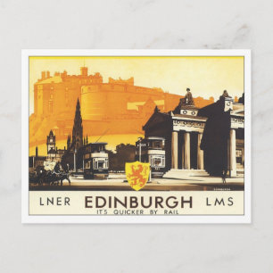 Vintag Edinburgh LNER Postkarte