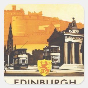Vintag Edinburgh LNER Quadratischer Aufkleber
