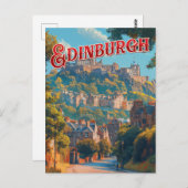 Vintag Edinburgh Postkarte (Vorne/Hinten)