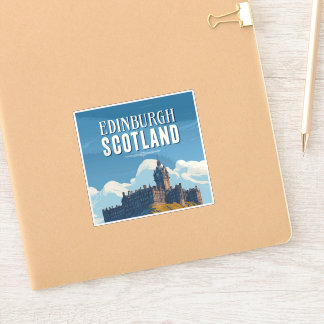 Vintag Edinburgh Scotland Travel Aufkleber