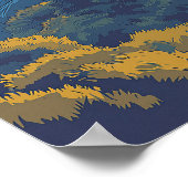 Vintag Edinburgh Scotland Travel Poster (Ecke)