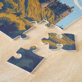 Vintag Edinburgh Scotland Travel Puzzle (Seite)