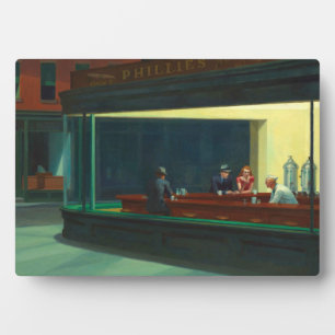 Vintag Edward Hopper Nighthawks Diner Poster Fotoplatte