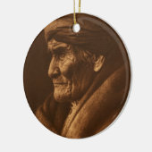 Vintag Edward S Curtis Geronimo Fotografie Keramikornament (Links)