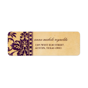 Vintag Eggplant Damask Lace Extravagant