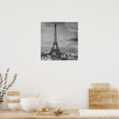 Vintag Eifel Tower Paris Frankreich Stereoview 188 Poster (Küche)